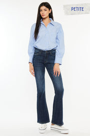 KAN CAN Petite Mid Rise Flare JEANS NB
