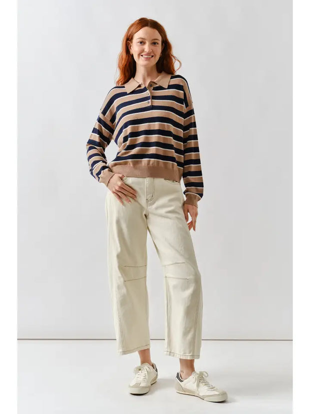 Denim Pants with Eyelet Waist NB