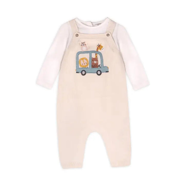 organic Animal Safari baby Knit Overall Set