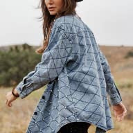 Quilt Pattern Pearl Beaded Jacket