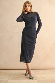 Terri Mesh Draped Dress