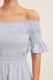 NB Off Shoulder Linen Maxi Dress