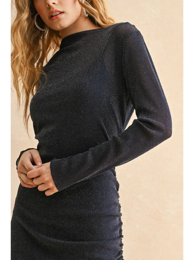 Terri Mesh Draped Dress