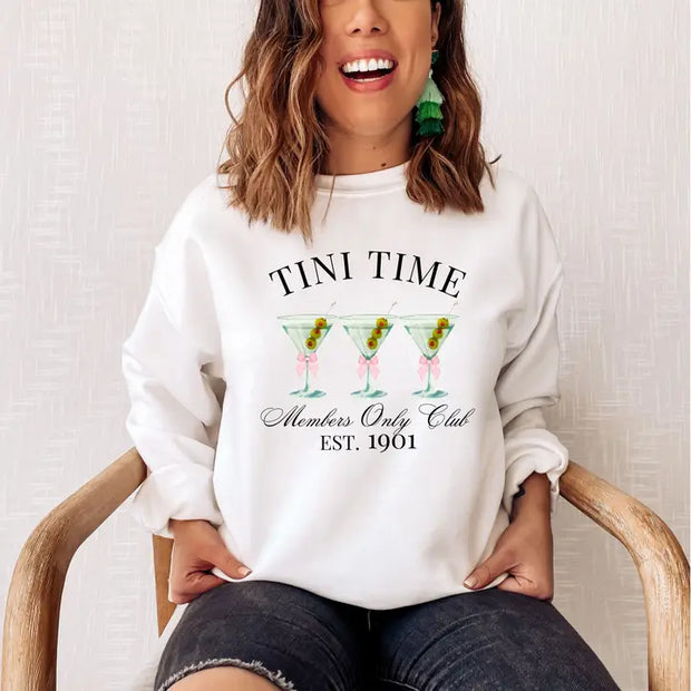 Martini Sweatshirt, Tini Time, Cocktail Sweatshirt