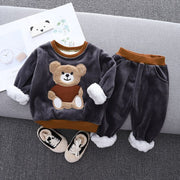 2pcs Baby Boy 95% Cotton Bear Set