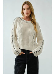 BEE Detail Cable Sweater NB