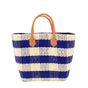 Newport Gingham Sisal Basket Bag