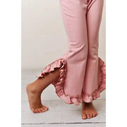 Kids Hooded Ruffle Pocket Lounge Set