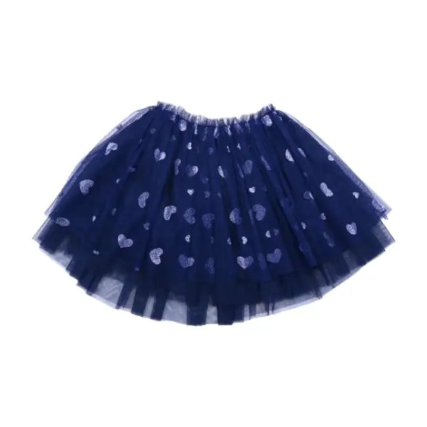 kids Glitter Heart Tutu Skirt (