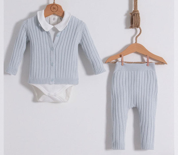 3-piece Set  For Boys - Fine Knit Organic Cotton