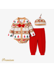3pcs Baby Girl/Boy Christmas Cotton Fashionable Set