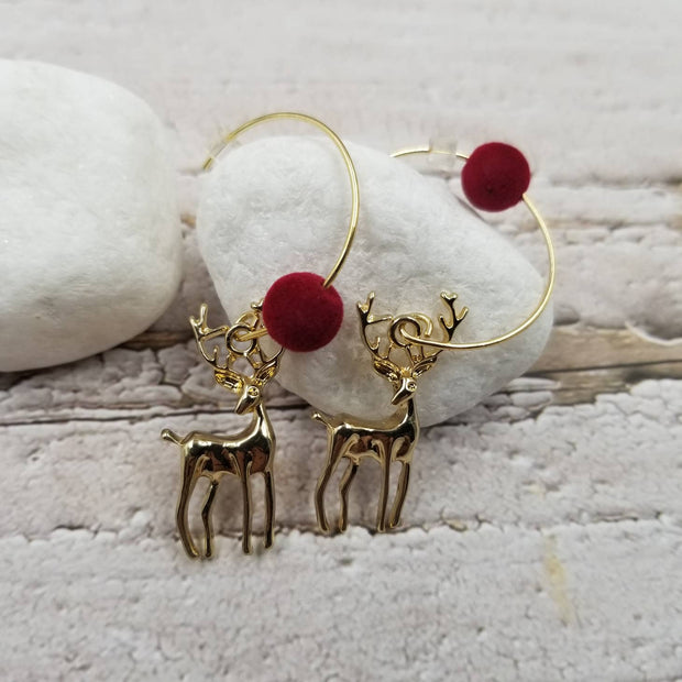 Festive Reindeer Earrings