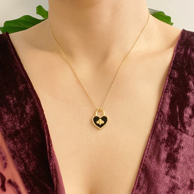 Bee Heart Necklace