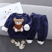 2pcs Baby Boy 95% Cotton Bear Set