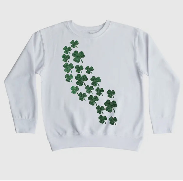 Falling Green Shamrocks Sweatshirt No