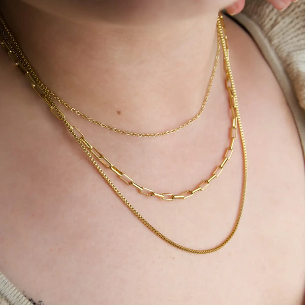 Waterproof Layered Necklace Chain Necklace