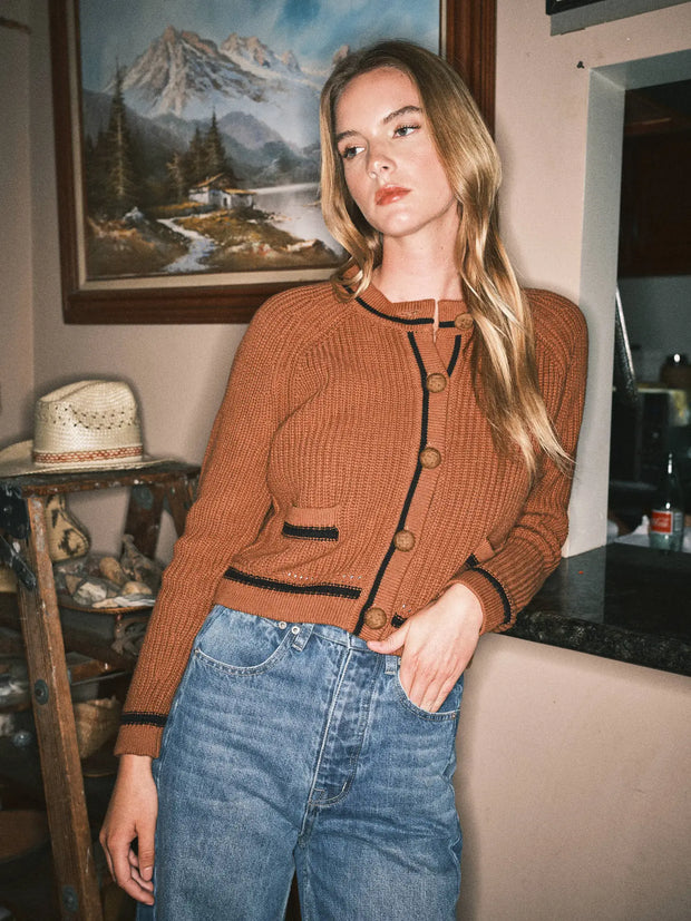 NB Lil chunky two tone cardigan