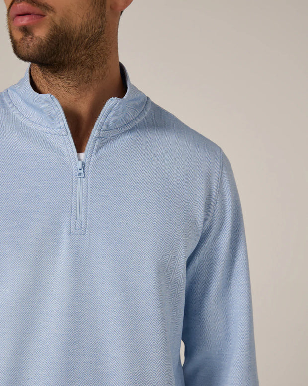 7 DIAMONDS EMBER HERRINGBONE QUARTER ZIP