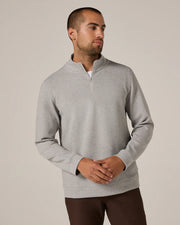 7 DIAMONDS EMBER HERRINGBONE QUARTER ZIP