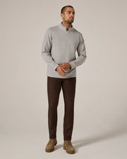 7 DIAMONDS EMBER HERRINGBONE QUARTER ZIP