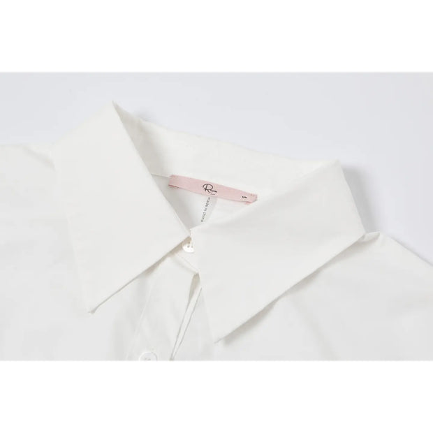 Miley Bow Accent Button Down Shirt NB