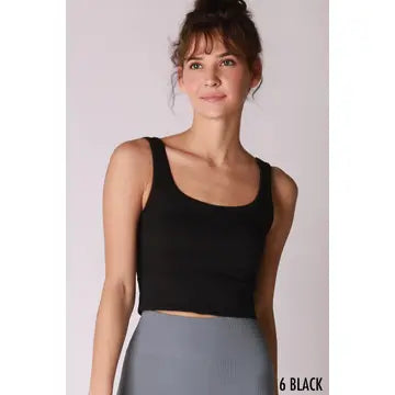 cheveron ribbed crop top onesize