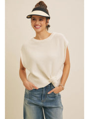 NB Loose Fit Exposed Seam Cotton Knit Sweater