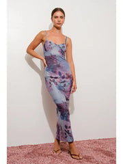 NB Print Mesh Maxi Dress