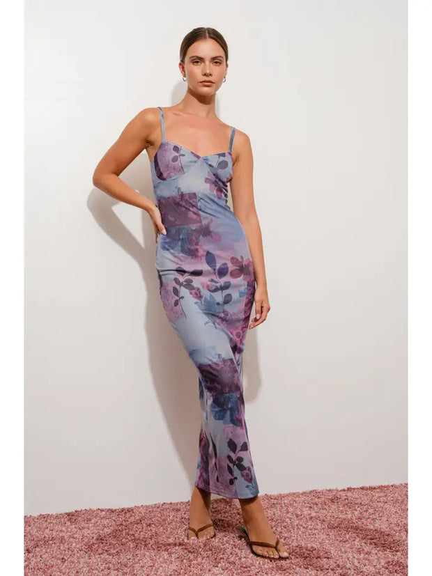 NB Print Mesh Maxi Dress