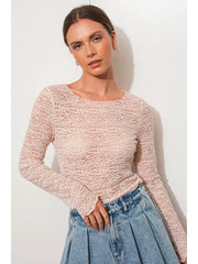 NB Textured Lace Top LT PINK