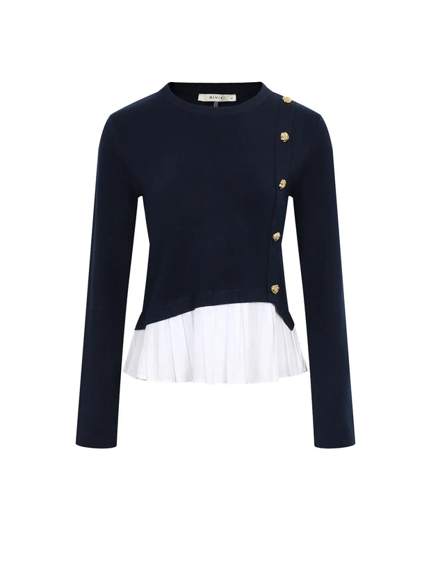 Bellara Mixed Media Long Sleeve Top NB