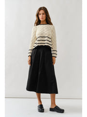 Annie Knit Striped Sweater Top NB