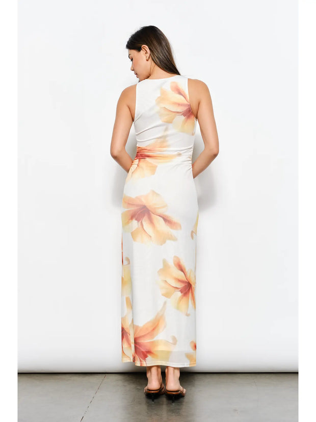 Print Mesh  Midi Dress NB