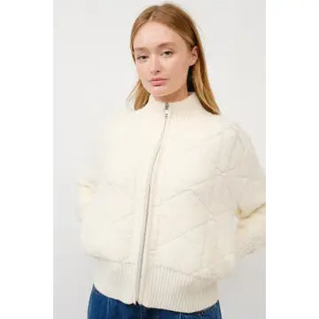 NB Fuzzy Pattern Zip Up Jacket