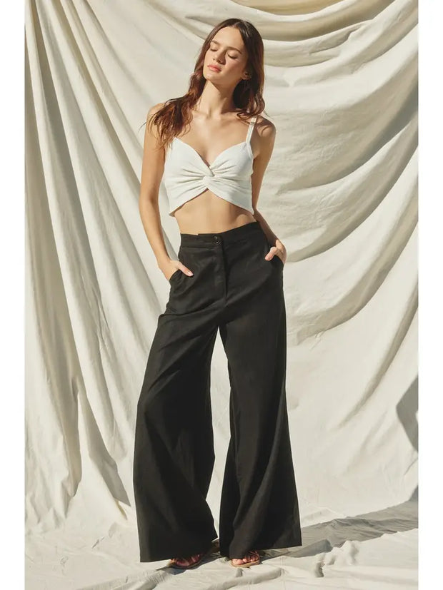 NB  Wide Leg Pants with Front Pocket