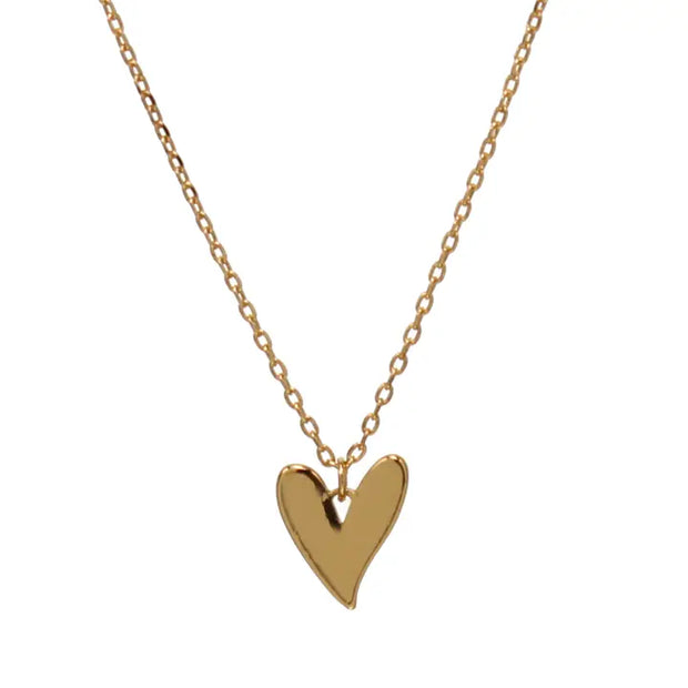 gold small heart necklace