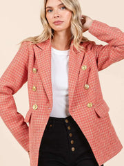 NB Cassie Notch Lapel Tweed Blazer Jacket