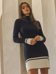 Two Tone Sweater Dress NB