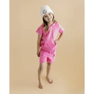 terry cargo short set