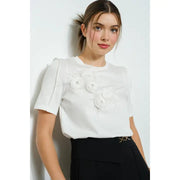 NB Feather and Jewel Short Sleeve Top