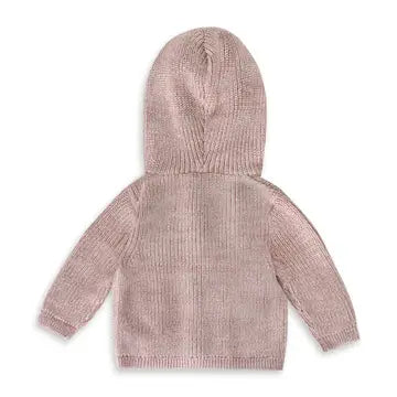 organic Classic Knit Baby Hooded Jacket cotton