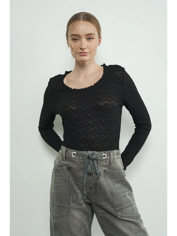 Lace Top with Ruffle top NB