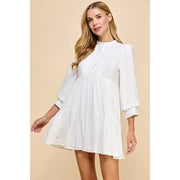 NB Pleated long sleeve dress