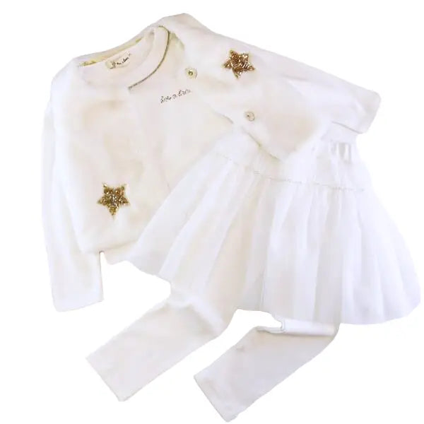 Kids Sequin Star Furry Vest