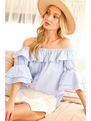 NB Off shoulder blouse with ruffle