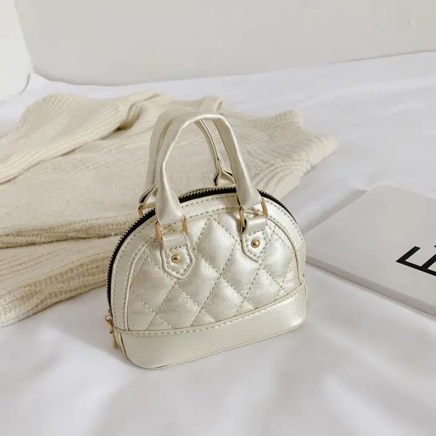 Mini Shell Rhombus Handbag Little Girl Crossbody Bag
