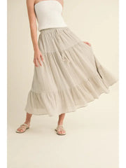 NB Tiered  with Tassel Tie Front Skirt