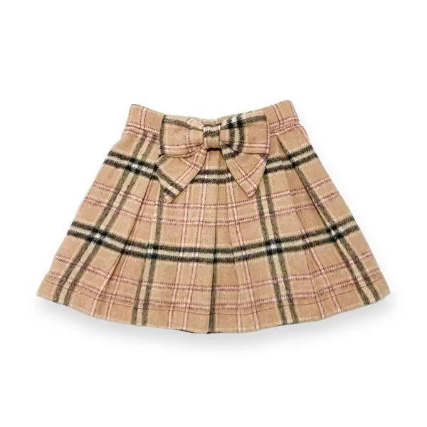 children Plaid Wooly Skirt burberry look