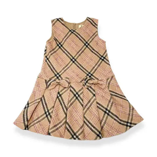 children Plaid Wooly Dress Burberry look