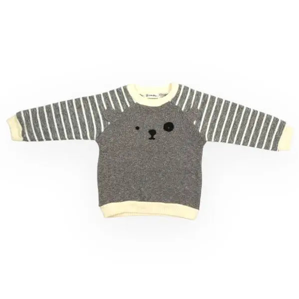kids Little Who* Bear Face Stripy Sweatshirt